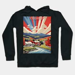 Vermont United States of America Tourism Vintage Poster Hoodie